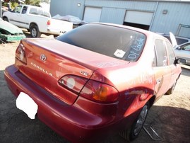 2001 TOYOTA COROLLA CE BURGUNDY 1.8L MT Z17839